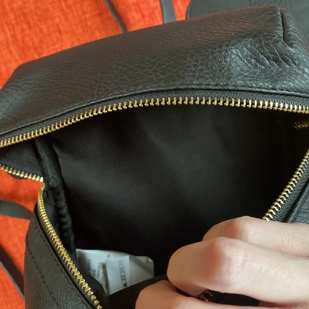 Disney x Typo Black Faux Leather Vegan Mickey Ear Mouse Backpack